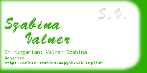 szabina valner business card